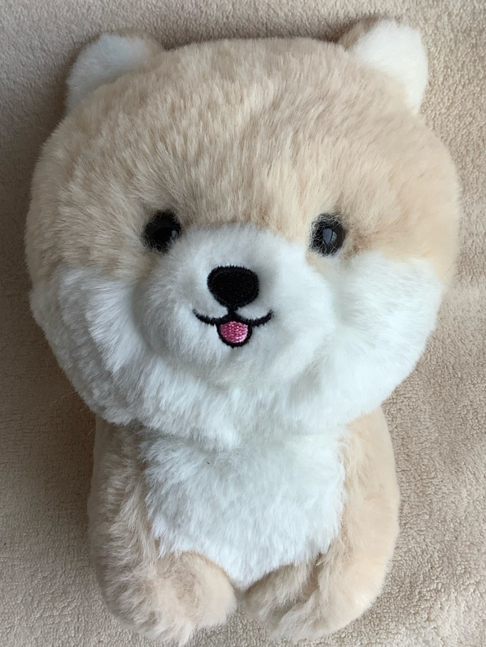 Aurora World Plush Teddy Pets Beige White Pomeranian Puppy Dog Stuffed Animal